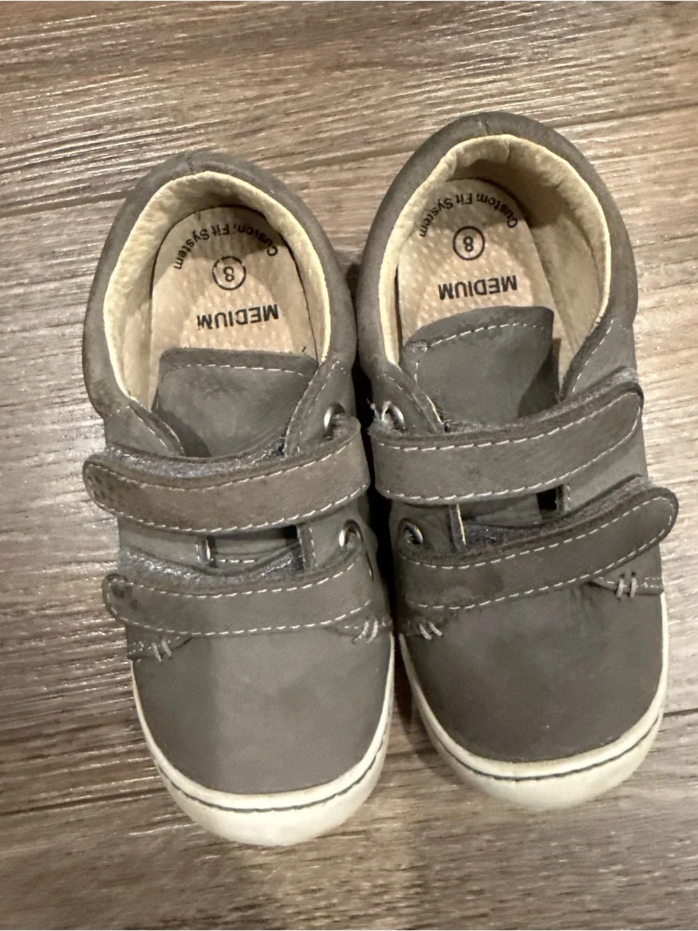 Foamtreads Gray Double-Strap Henry Toddler Sneakers